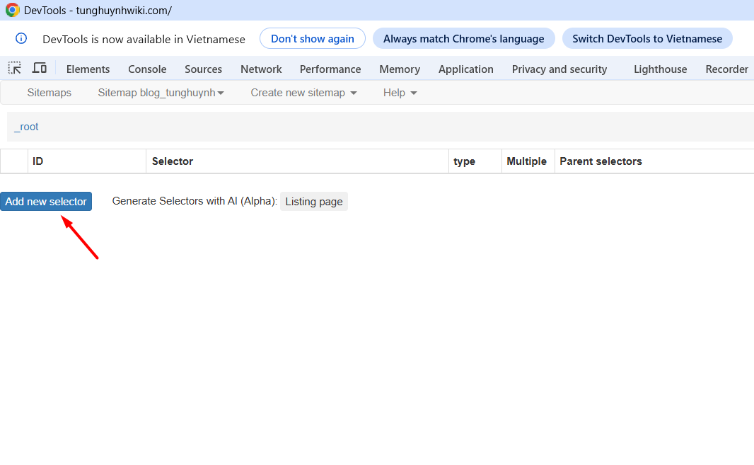 Tạo Sitemap và thiết lập trang đích