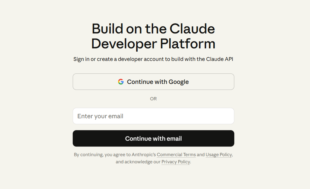 Truy cập và thiết lập tài khoản Developer