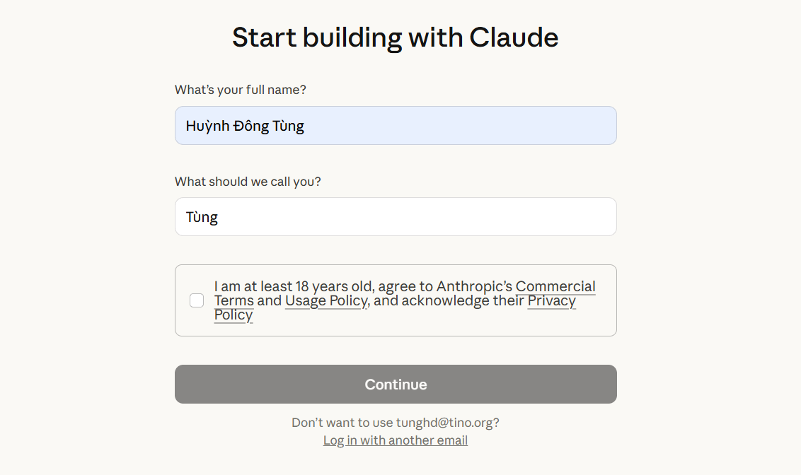 Truy cập và thiết lập tài khoản Developer