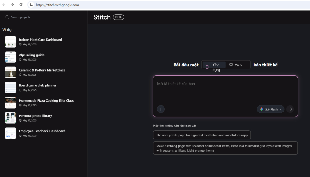 Cách sử dụng Google Stitch 