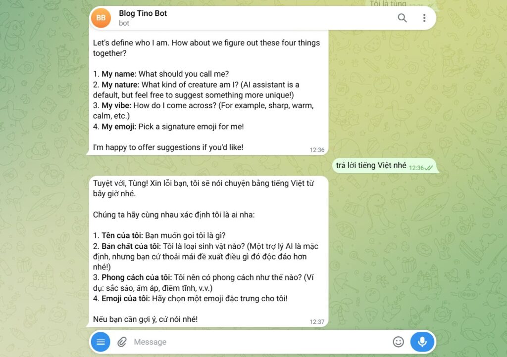 OpenClaw là gì? Cách cài đặt và sử dụng OpenClaw trên máy tính đơn giản 28 Kết nối OpenClaw với Channel (Telegram)