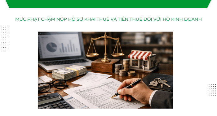 Mức phạt chậm nộp hồ sơ khai thuế và tiền thuế đối với hộ kinh doanh