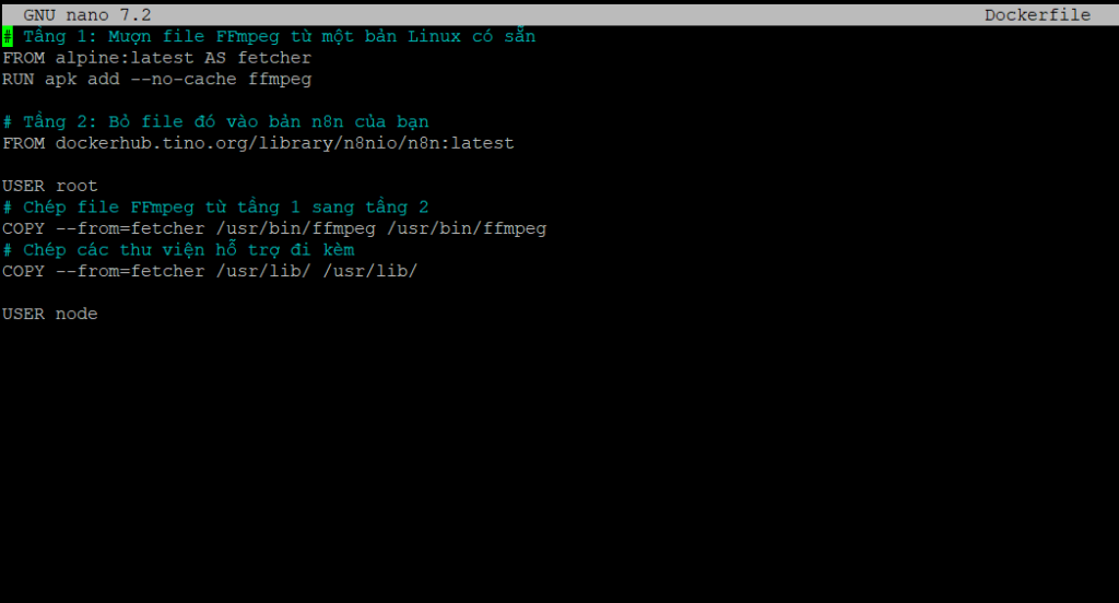 Xây dựng và khởi động lại n8n