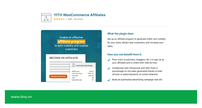 #4. YITH WooCommerce Affiliate