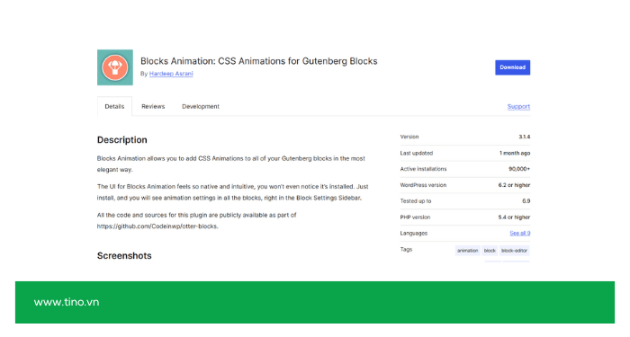 #4. Blocks Animation: CSS Animations for Gutenberg