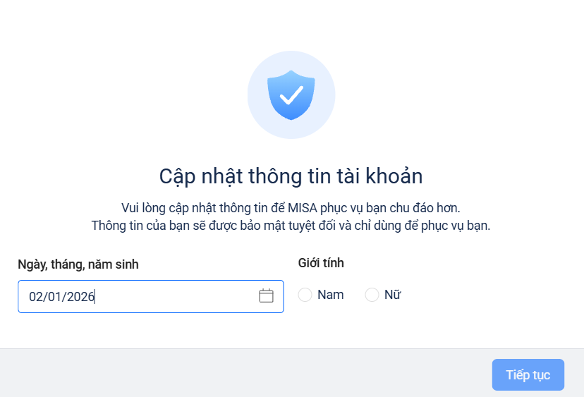 Ngày tháng năm sinh và giới tính