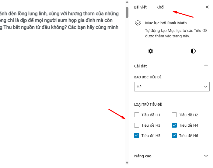 Sử dụng Block Editor