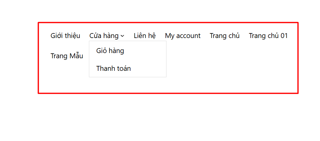 Tạo menu đa cấp bằng Site Editor