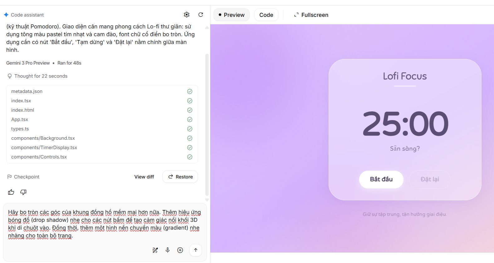 Tinh chỉnh giao diện