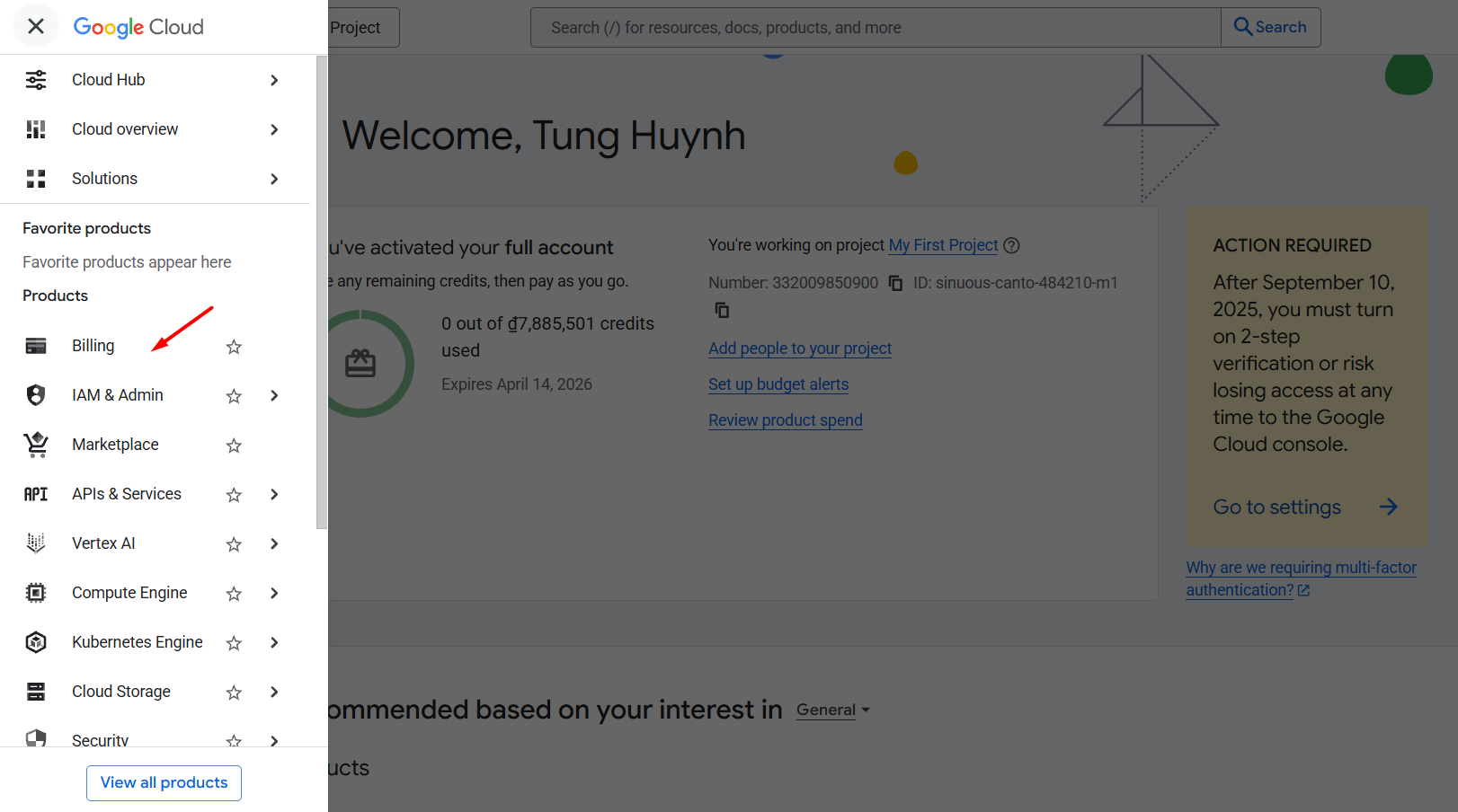 Cách tạo Budget Alert (Cảnh báo ngân sách)