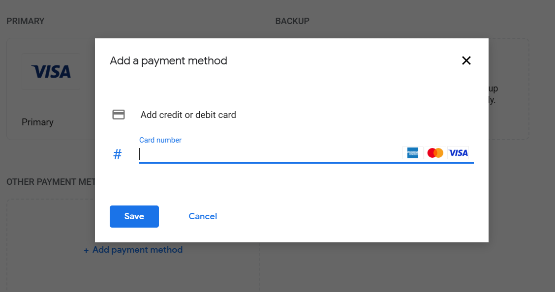 Thêm một phương thức thanh toán mới