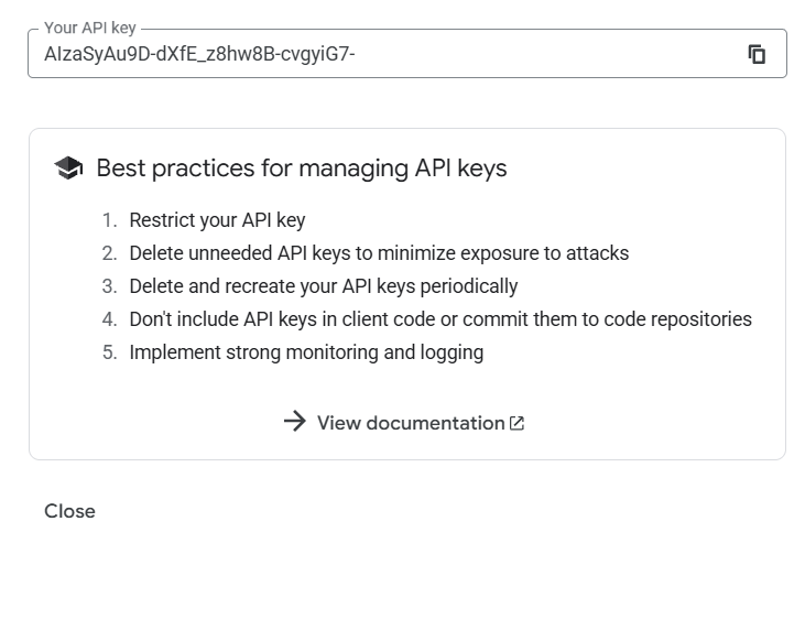 Tạo và bảo mật API Key