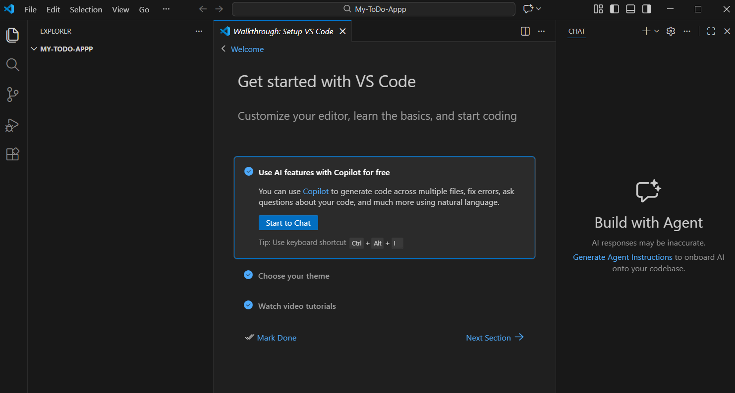 Hướng dẫn sử dụng Copilot trong VSCode để thực hiện Vibe Coding