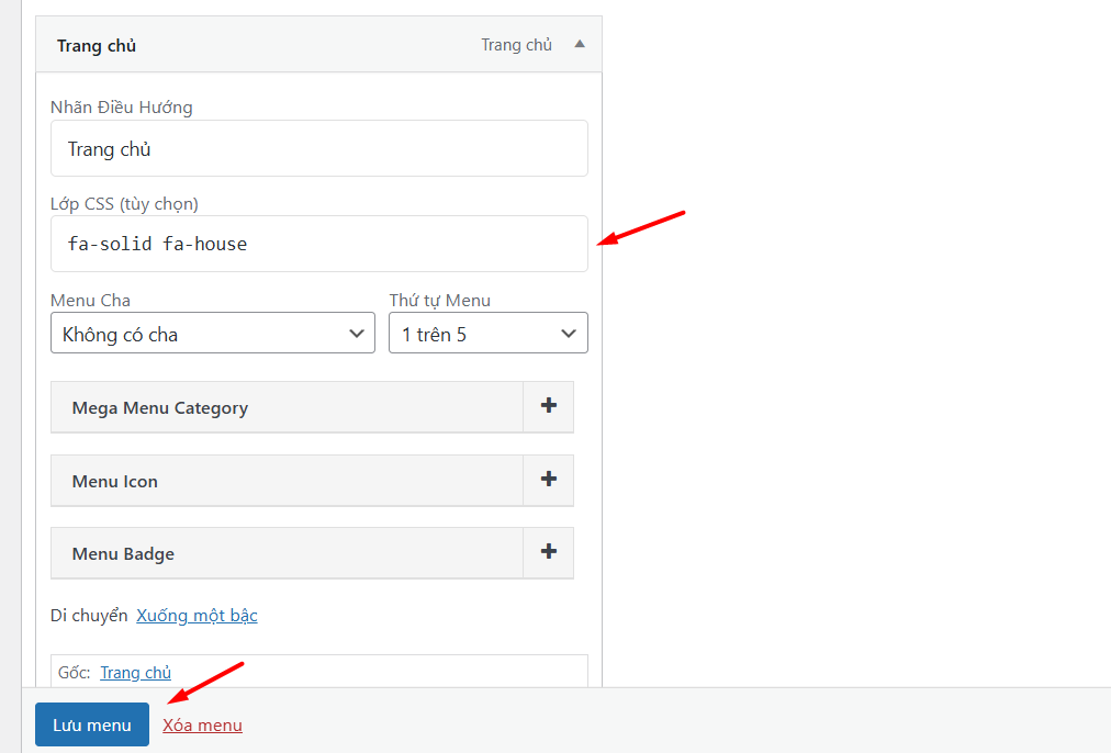 Cách 2: Sử dụng FontAwesome và CSS Class (Dành cho người muốn tối ưu tốc độ)