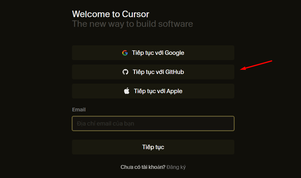 Hướng dẫn tải và đăng ký tài khoản Cursor