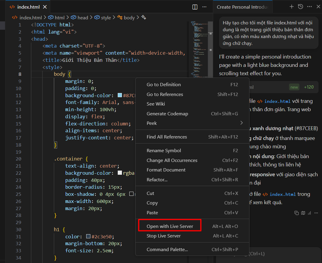 Viết ứng dụng đầu tiên cùng Windsurf Cascade 
