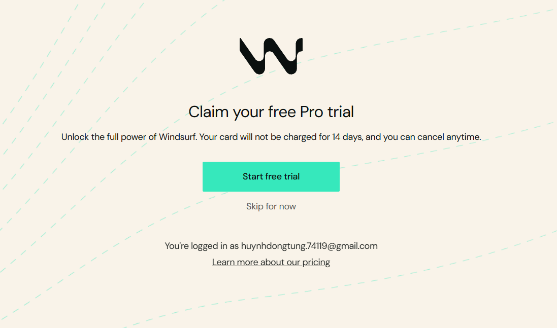 Cài đặt và đăng ký tài khoản Windsurf