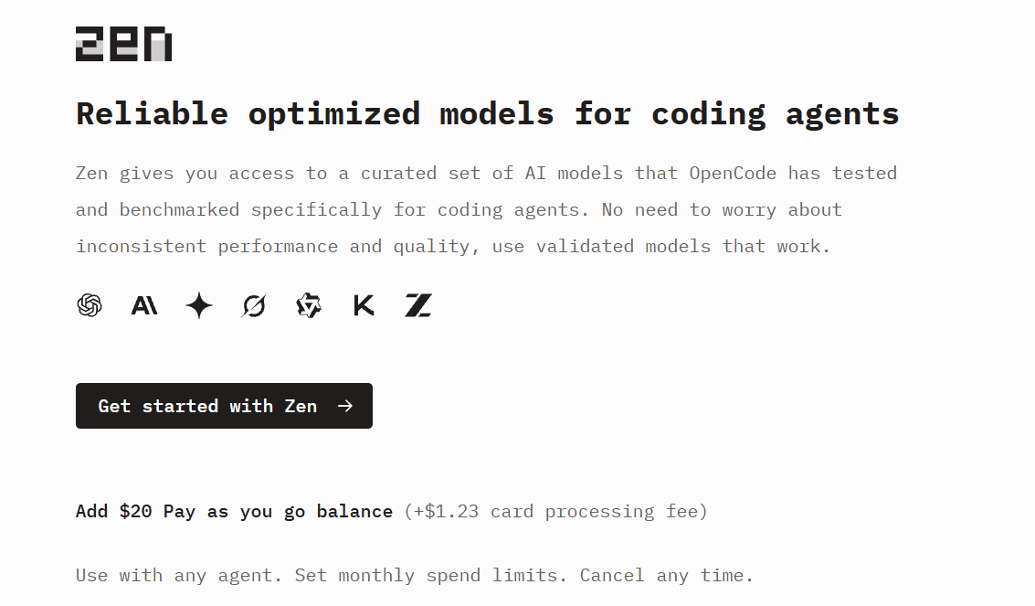 Dịch vụ OpenCode Zen