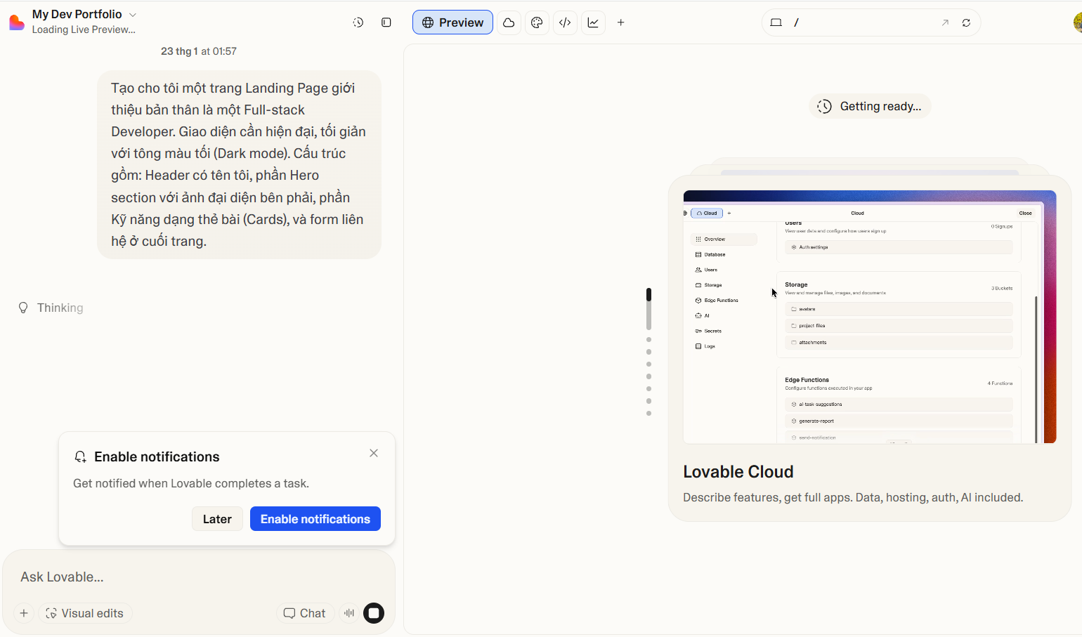 Hướng dẫn sử dụng cơ bản: Tạo Landing Page trong 3 phút