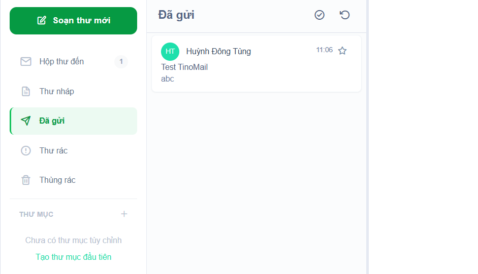Kiểm tra hoạt động gửi nhận email