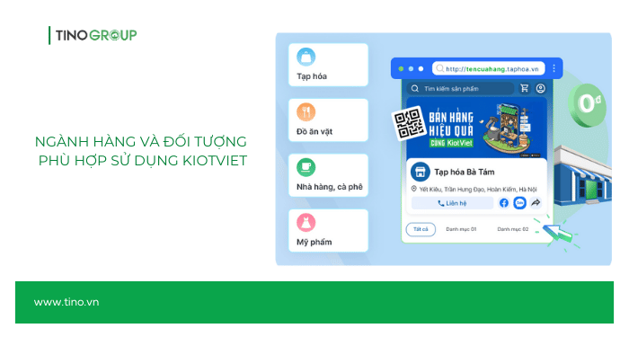 Các ngành hàng và đối tượng phù hợp sử dụng phần mềm KiotViet