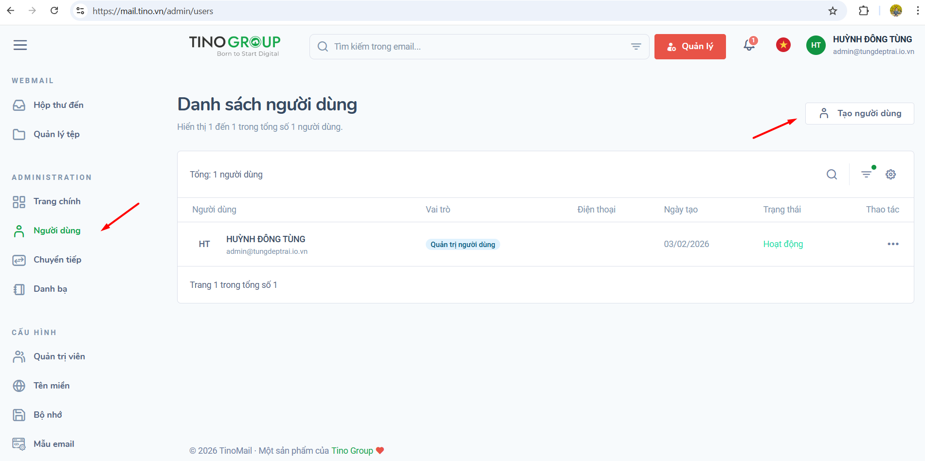 Thêm người dùng mới