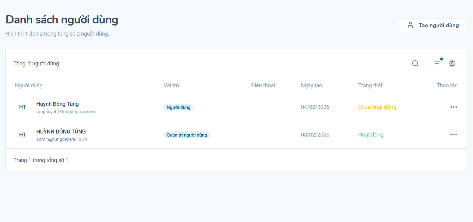 Thêm người dùng mới