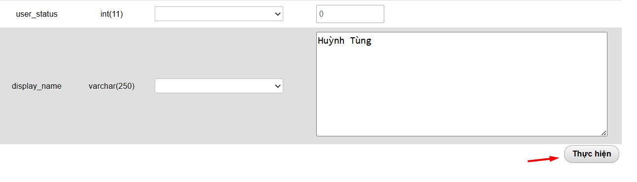 Reset mật khẩu người dùng WordPress trong phpMyAdmin
