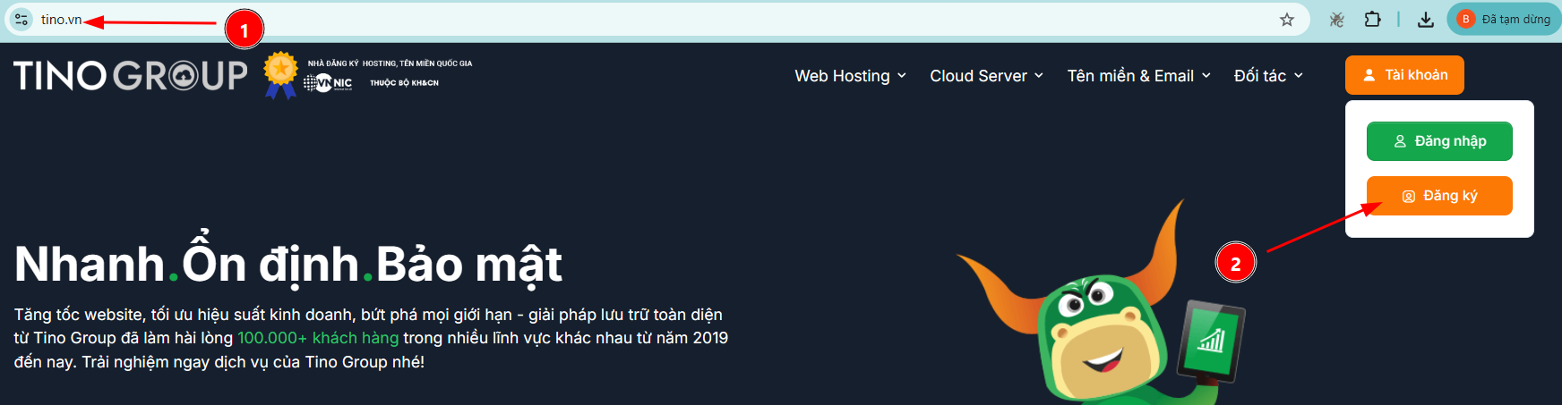 Các bước đăng ký hosting miễn phí