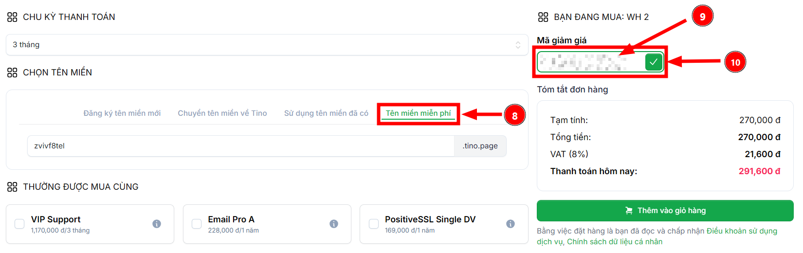 Các bước đăng ký hosting miễn phí