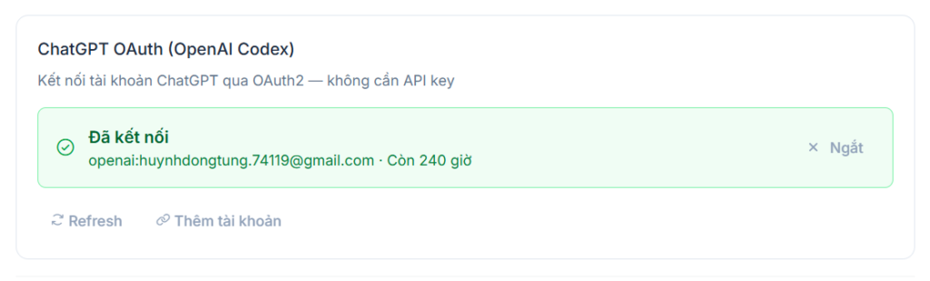Hướng dẫn đăng ký và sử dụng VPS OpenClaw tại Tino A - Z 22 Kết nối ChatGPT OAuth thông qua OpenAI Codex