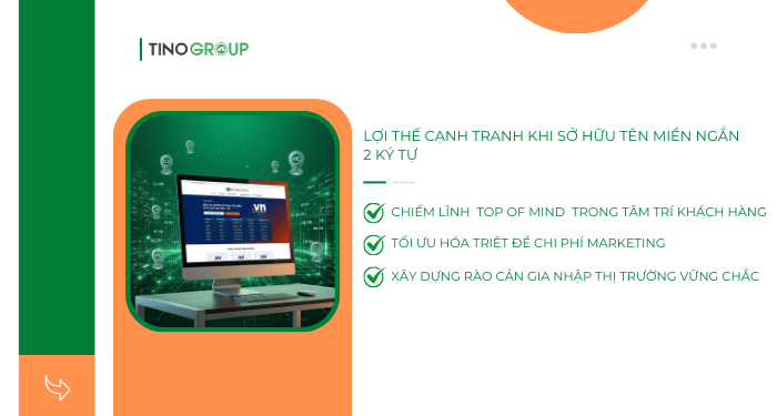 3 lợi thế cạnh tranh khi sở hữu tên miền ngắn 2 ký tự