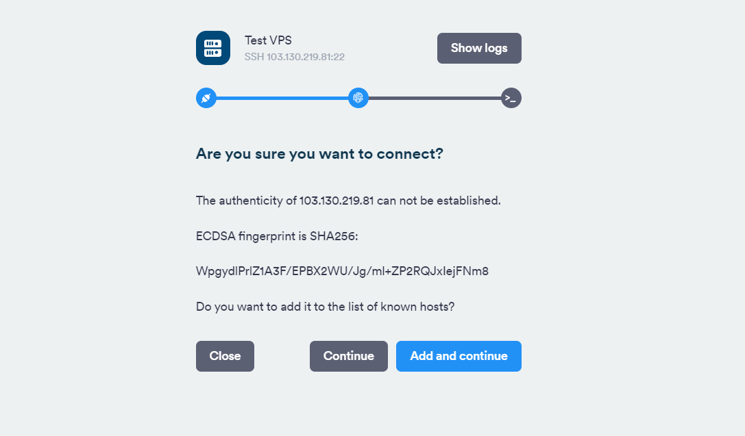 Các bước sử dụng Terminus kết nối SSH tới VPS