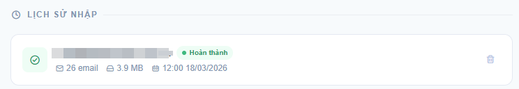 Hướng dẫn chuyển dữ liệu mail từ Yandex sang TinoMail 10 Hoàn tất chuyển dữ liệu về hệ thống TinoMail