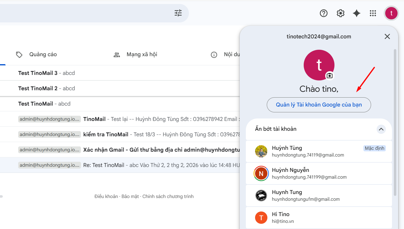 Tạo mật khẩu ứng dụng cho tài khoản Google