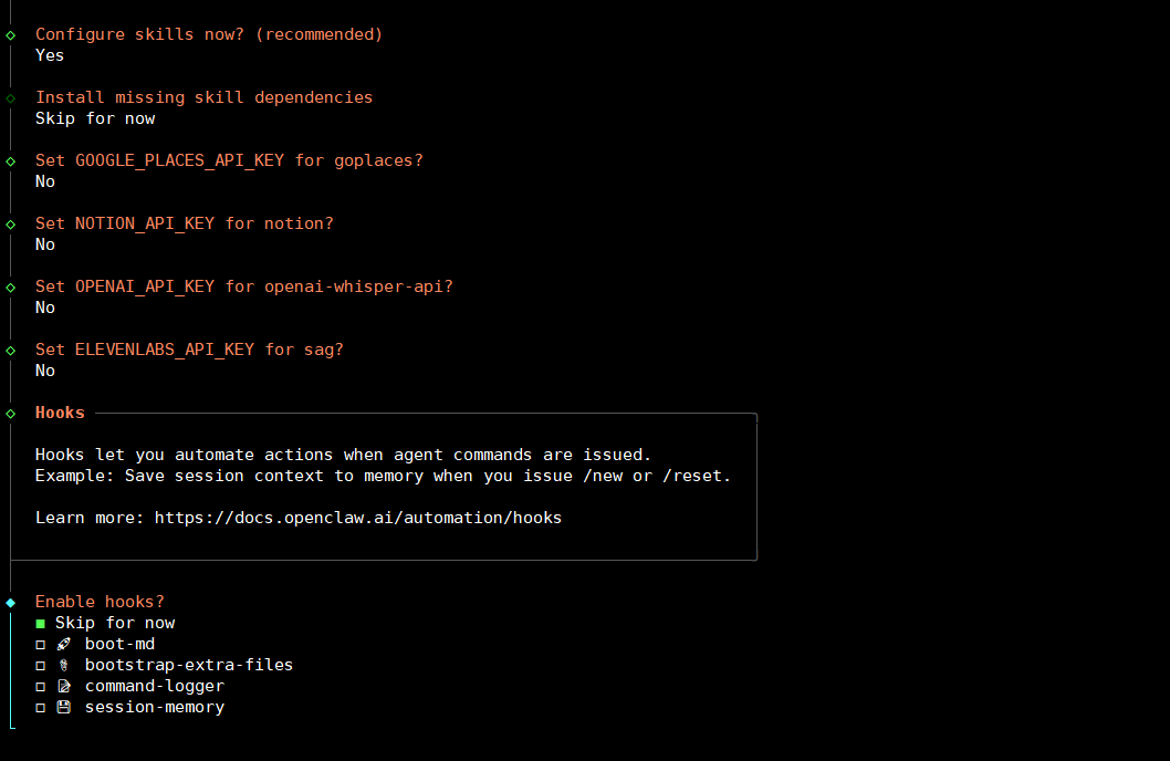 Hướng dẫn cài đặt OpenClaw trên VPS bằng Docker 20 Bước 5: Cấu hình Web search, Skills và các thành phần khác