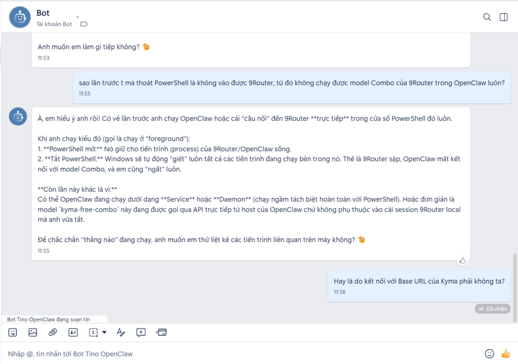 Hướng dẫn kết nối Zalo với OpenClaw qua Bot API chi tiết A-Z 20 Cấp quyền truy cập trên bảng điều khiển OpenClaw