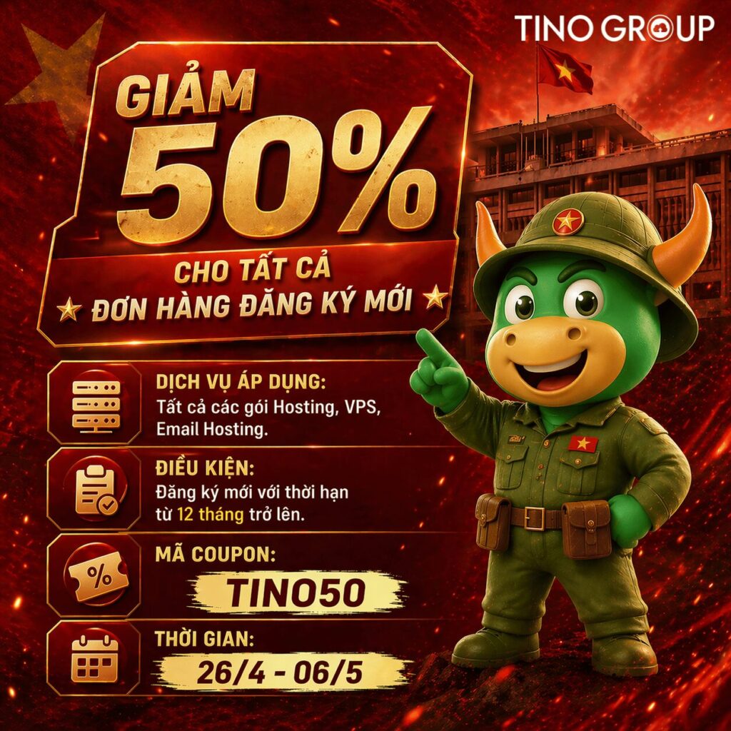 MỪNG ĐẠI LỄ 30/4: NHẬN NGAY ƯU ĐÃI MIỄN PHÍ 0Đ, GIẢM SỐC 50% & X2 THỜI GIAN SỬ DỤNG!  1
