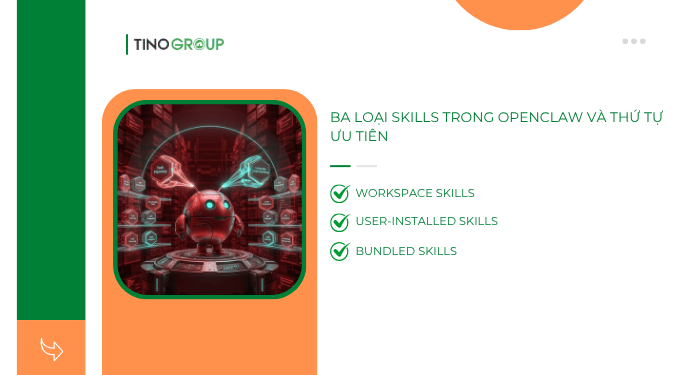 Ba loại skills trong OpenClaw và thứ tự ưu tiên