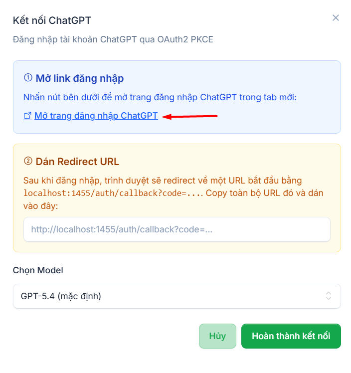 Hướng dẫn kết nối Codex (ChatGPT OAuth) với OpenClaw 5 Kết nối trên VPS OpenClaw của Tino