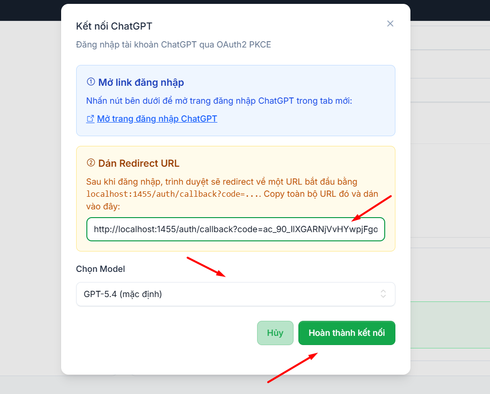Hướng dẫn kết nối Codex (ChatGPT OAuth) với OpenClaw 9 Kết nối trên VPS OpenClaw của Tino