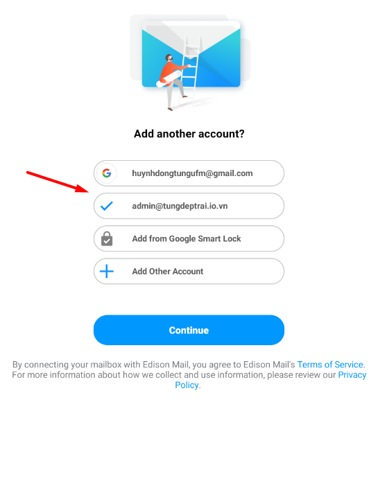 Hướng dẫn đăng nhập TinoMail vào ứng dụng Mail trên Android 6 Các bước kết nối TinoMail vào ứng dụng Mail trên Android