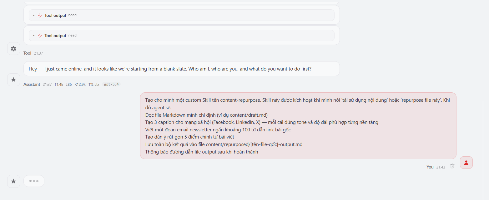 Hướng dẫn tạo Custom Skills cho OpenClaw ngay trên OpenClaw (không code) 3 Hướng dẫn tạo Custom Skills cho OpenClaw ngay trên OpenClaw (không code) 2