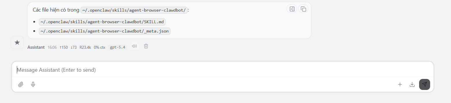 Xác nhận cấu trúc thư mục