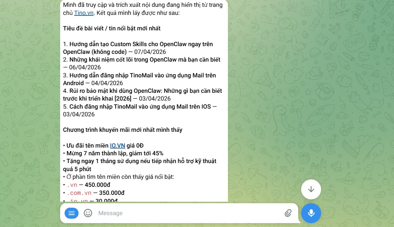 Thử nghiệm thực tế