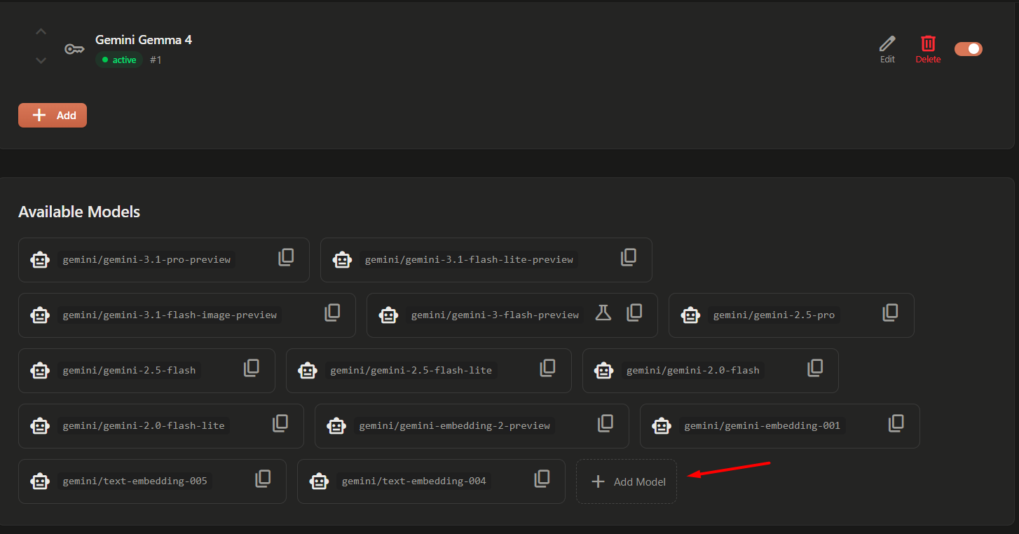 Bổ sung định danh mô hình Gemma 4