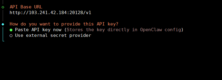 Thiết lập cấu hình trực tiếp trên cửa sổ lệnh OpenClaw