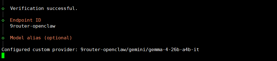 Thiết lập cấu hình trực tiếp trên cửa sổ lệnh OpenClaw
