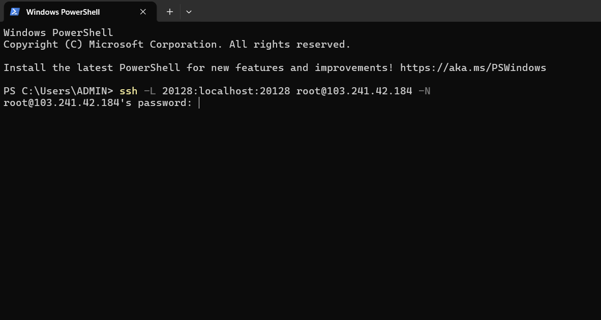 Mở SSH Tunnel Để Truy Cập Web UI