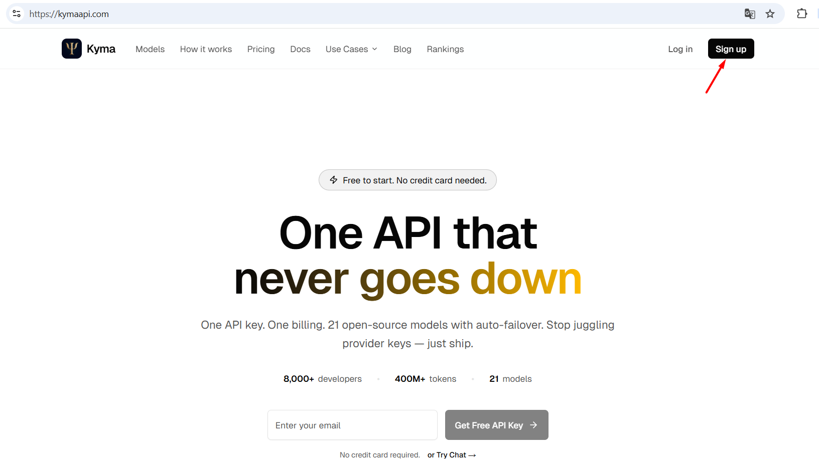 Lấy API Key từ Kyma API